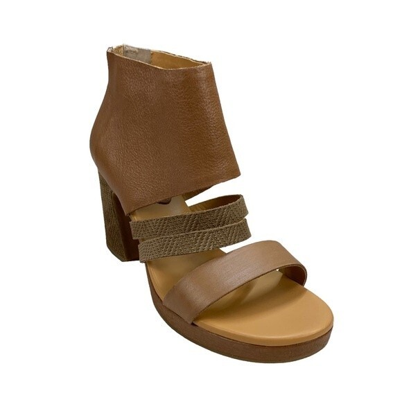 NEW Kork-Ease Hickland Taupe Leather Sandals Booties 11 Open Toe - Picture 3 of 11